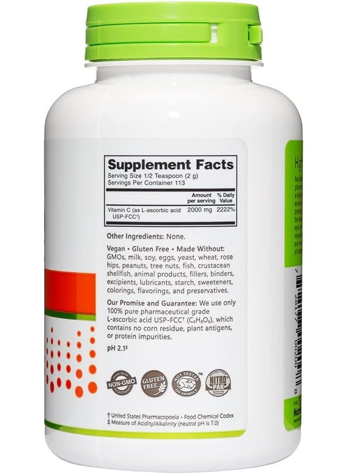 NutriBiotic, Immunity, Ascorbic Acid, 100% Pure Vitamin C, Crystalline Powder, 8 oz (227 g) - Image 2